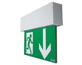 Universal, two-sided emergency lighting fitting