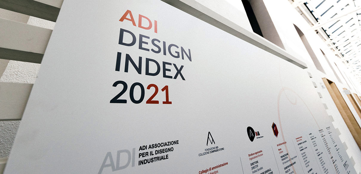 Fotografia del pannello illustrativo di ADI Design Index 2021